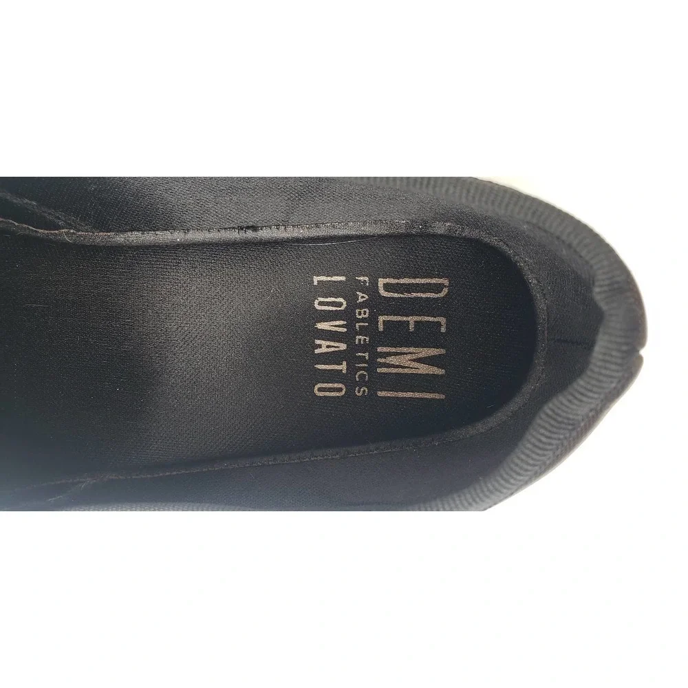 Fabletics Demi Lovato Knockout Metallic Platform Slip On Sneakers Shoes 8.5
